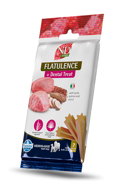 Farmina N&D Citrouille - Bâtons Dentaires Agneau, Gestion des Flatulences - Gâteries pour Chiens de M/G Race