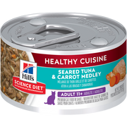 Hill's Science Diet - Chat Senior 11+ Thon et Carottes en Sauce - Nourriture Humide pour Chats