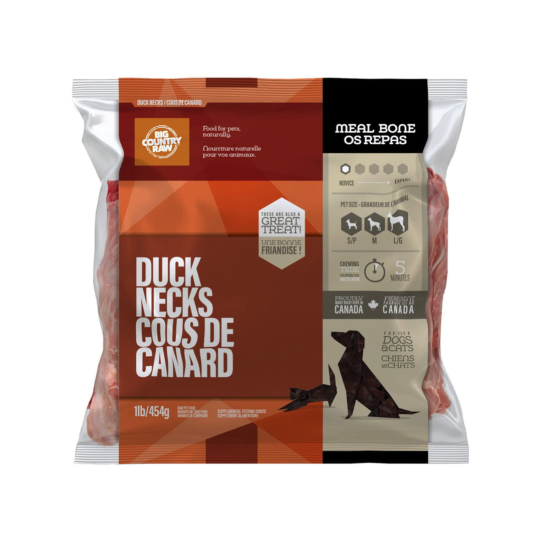 Big Country Raw - Cous de Canard - Gâteries Crues Congelées pour Chiens