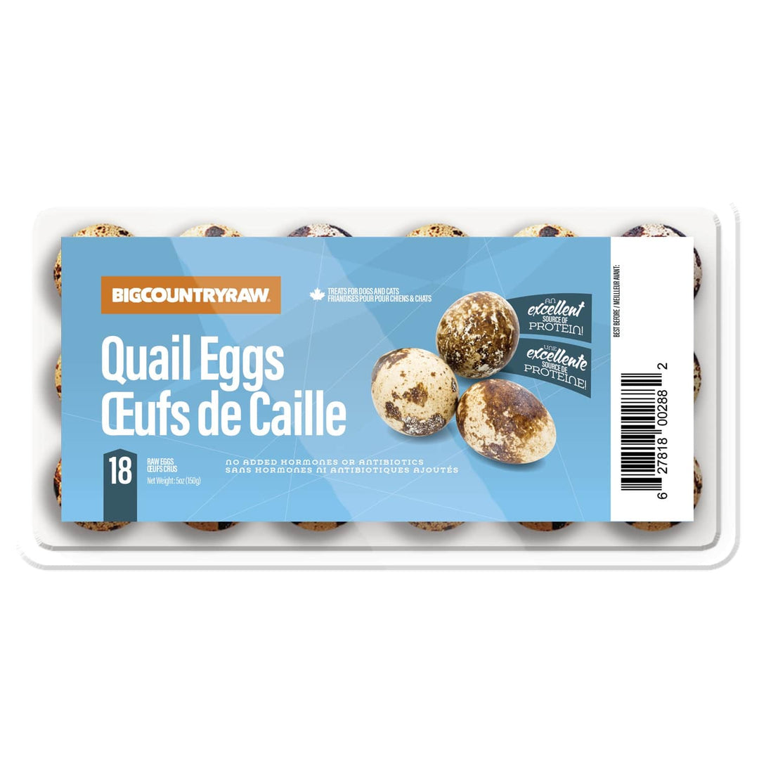 Big Country Raw - Oeufs de Caille - Gâteries Crues Congelées pour Chiens