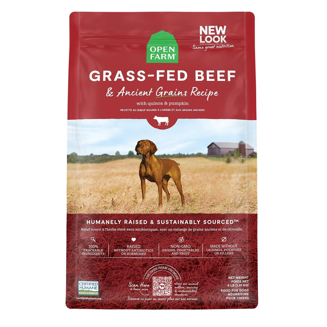 Open Farm - Boeuf Nourri à l'Herbe aux Grains Anciens - Nourriture Sèche pour Chiens