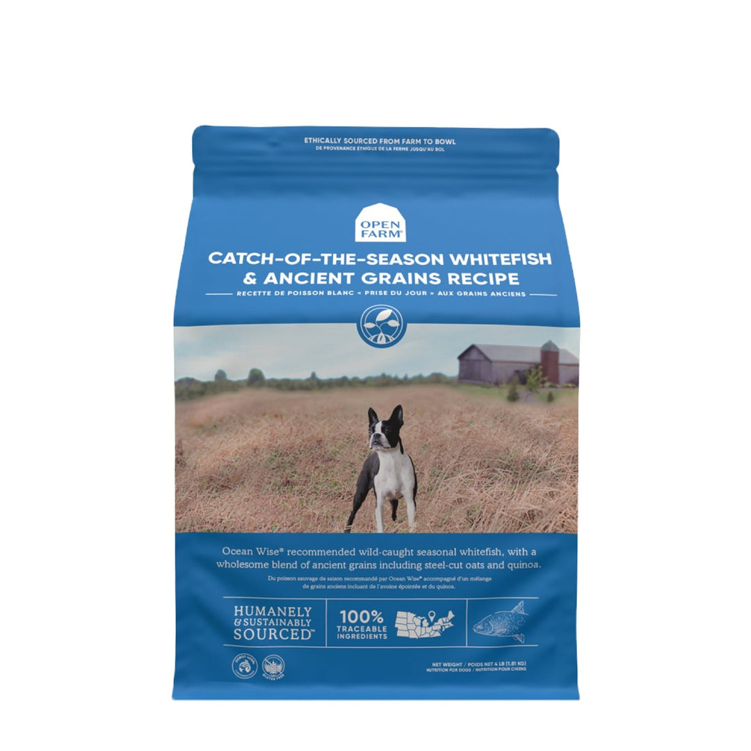 Open Farm - Poisson Blanc (Prise du Jour) et Grains Anciens - Nourriture Sèche pour Chiens