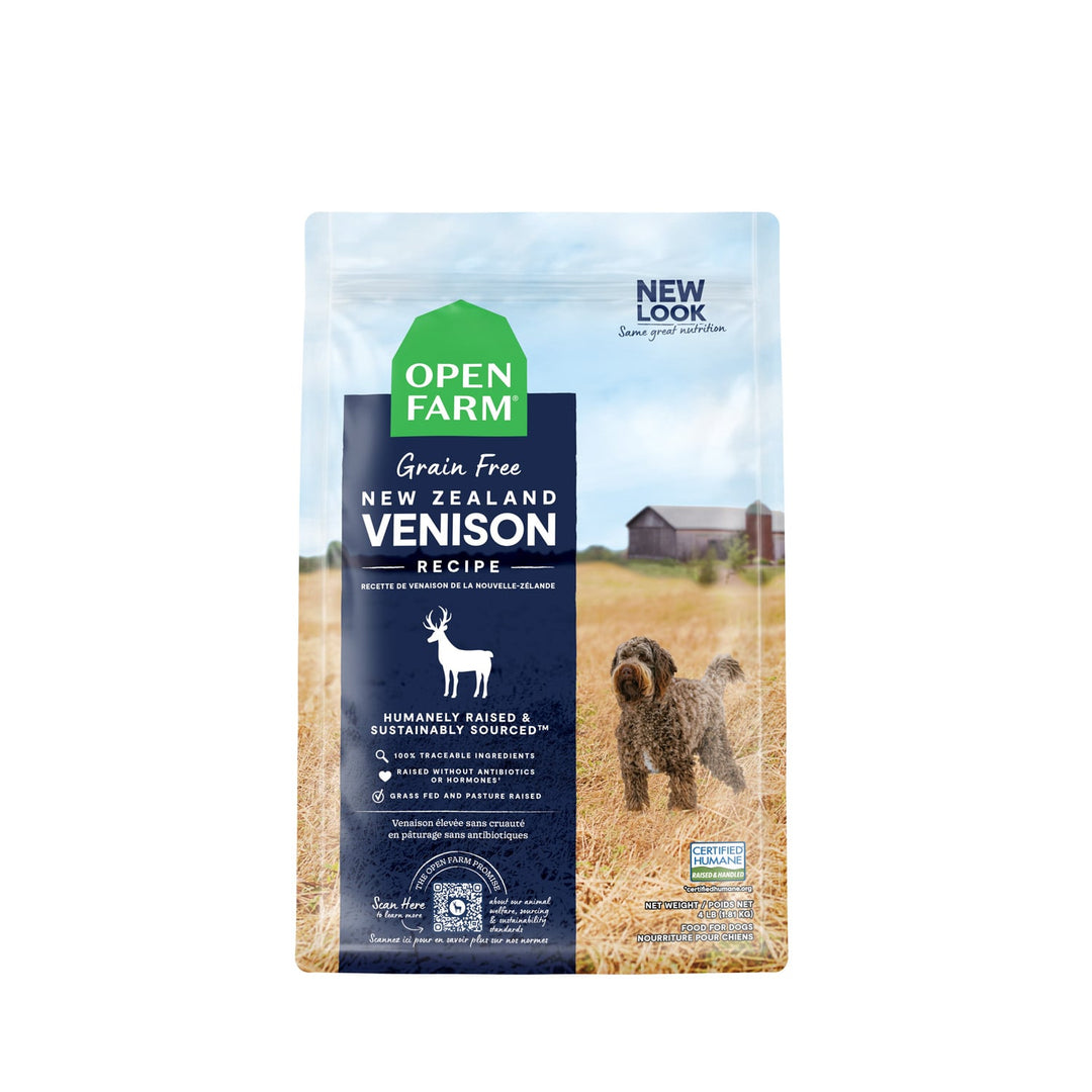 Open Farm Sans Grains - Venaison de la Nouvelle-Zélande - Nourriture Sèche pour Chiens