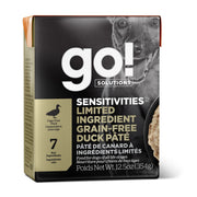 Petcurean Go! Solutions Sensitivities LID - Pâté de Canard - Nourriture Humide Sans Grains pour Chiens en Tetra Pak