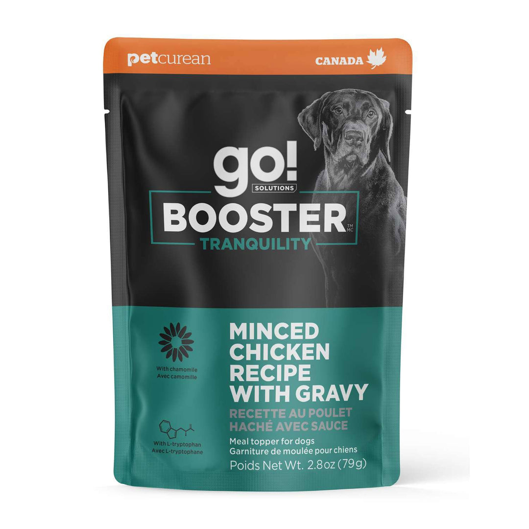 Petcurean Go! Solutions Booster - Tranquilité - Poulet Haché avec Sauce - Complément Alimentaire pour Chiens Adultes en Sachet