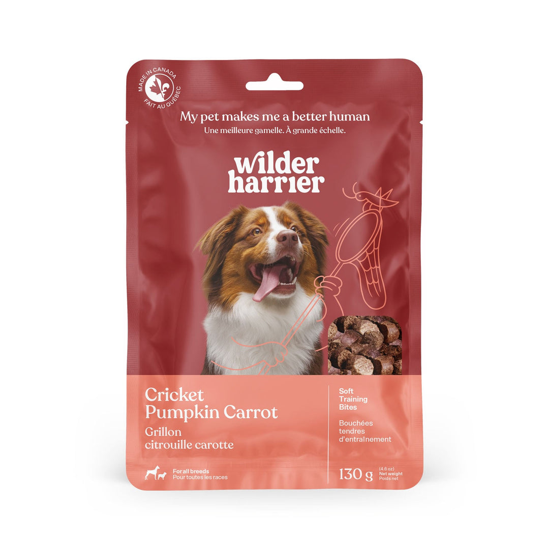 Wilder Harrier - Citrouille et Carottes - Gâteries Tendres à Base de Grillons pour Chiens