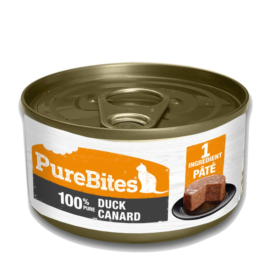 PureBites - Chat 100% Pur Pâté de Canard - Nourriture Humide Sans Grains pour Chats