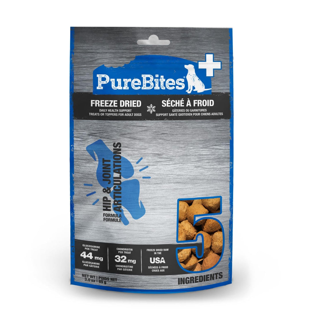 PureBites - Hanches et Articulations - Gâteries ou Garnitures Lyophilisées pour Chiens