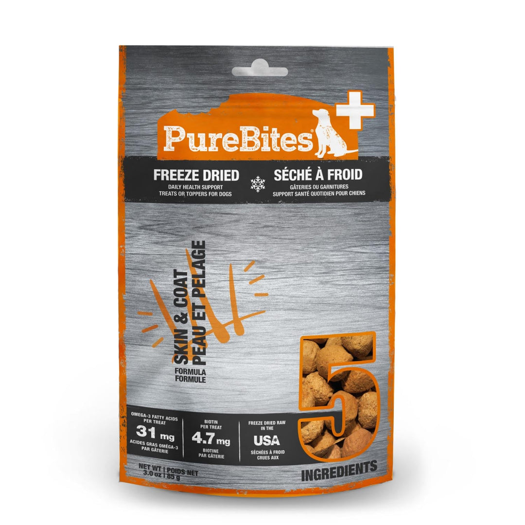 PureBites - Peau et Pelage - Gâteries ou Garnitures Lyophilisées pour Chiens