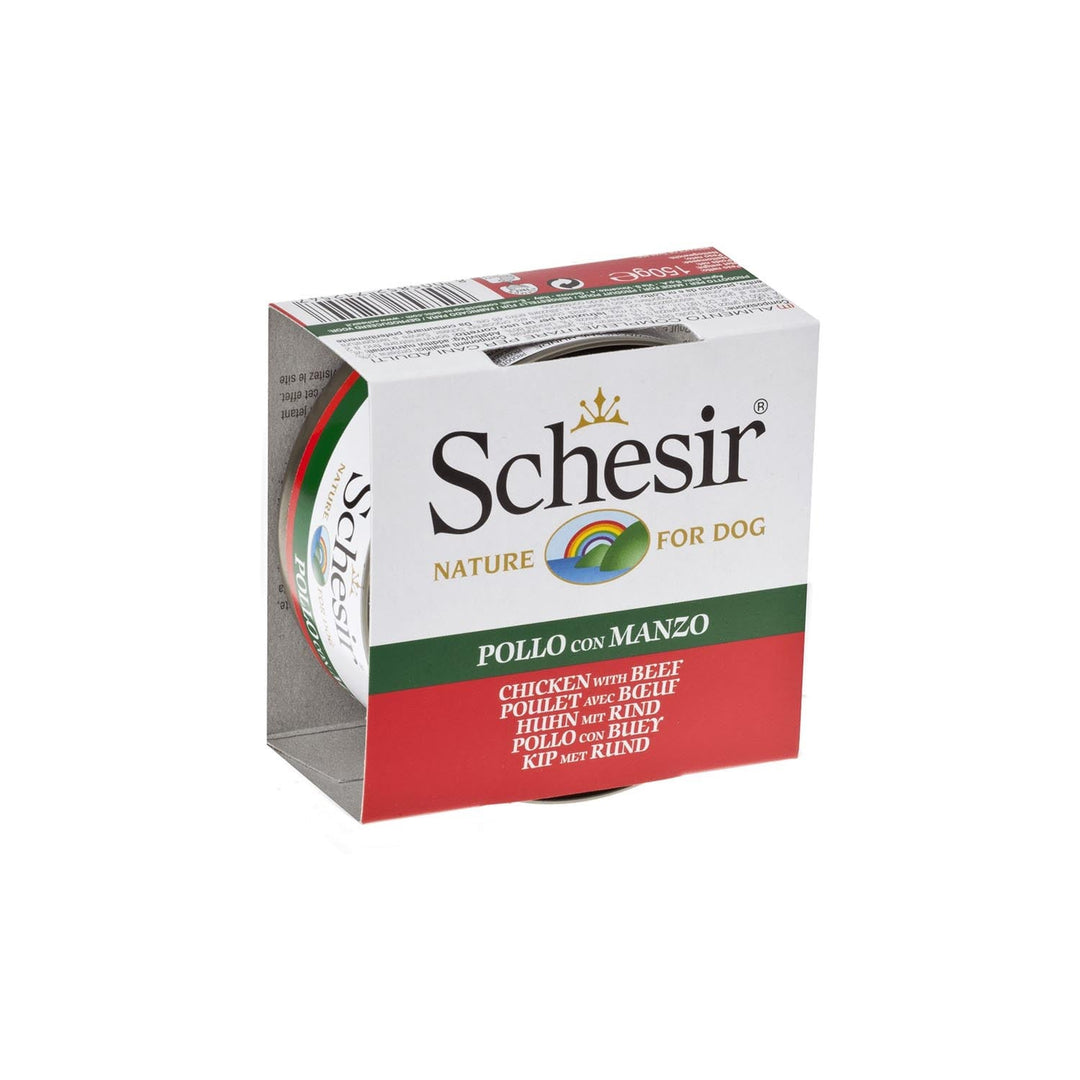 Schesir - Filets de Poulet et Boeuf en Gelée - Nourriture Humide pour Chiens