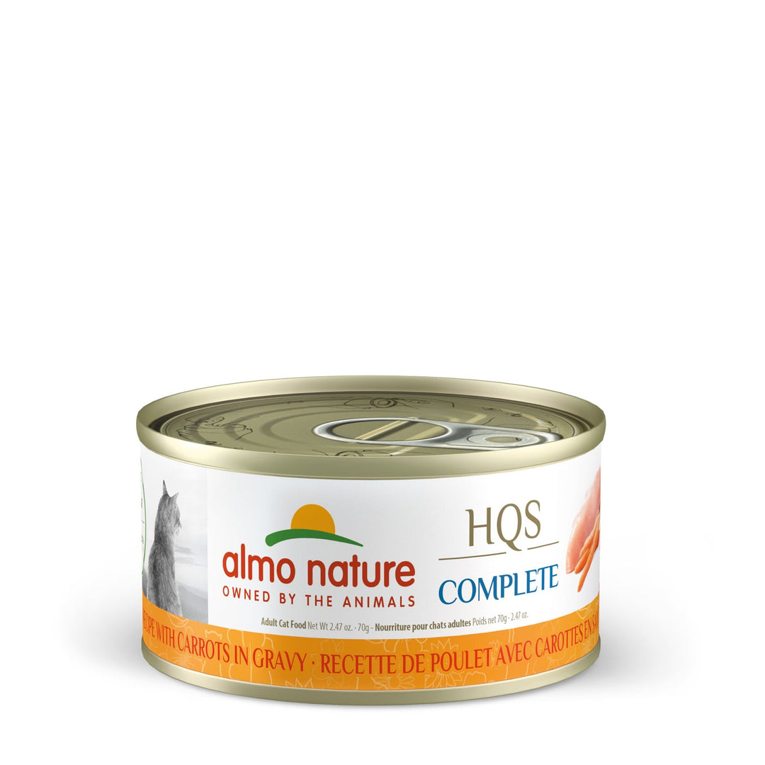 Almo Nature HQS Complete - Poulet et Carotte en Sauce - Nourriture Humide pour Chats Adultes