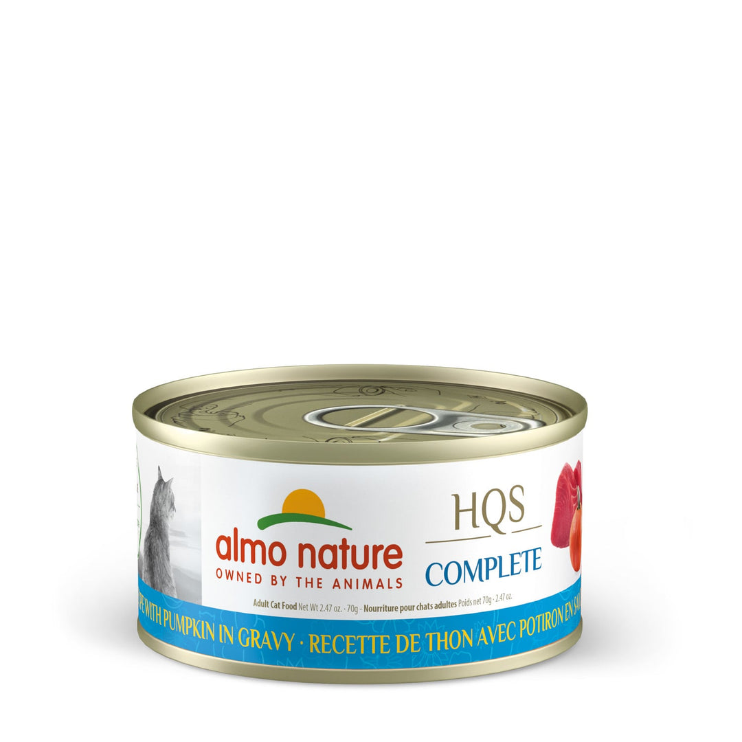 Almo Nature HQS Complete - Thon et Citrouille en Sauce - Nourriture Humide pour Chats Adultes
