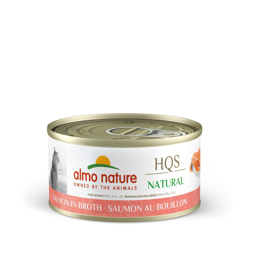 Almo Nature HQS Natural - Chat Saumon au Bouillon - Nourriture Humide pour Chats