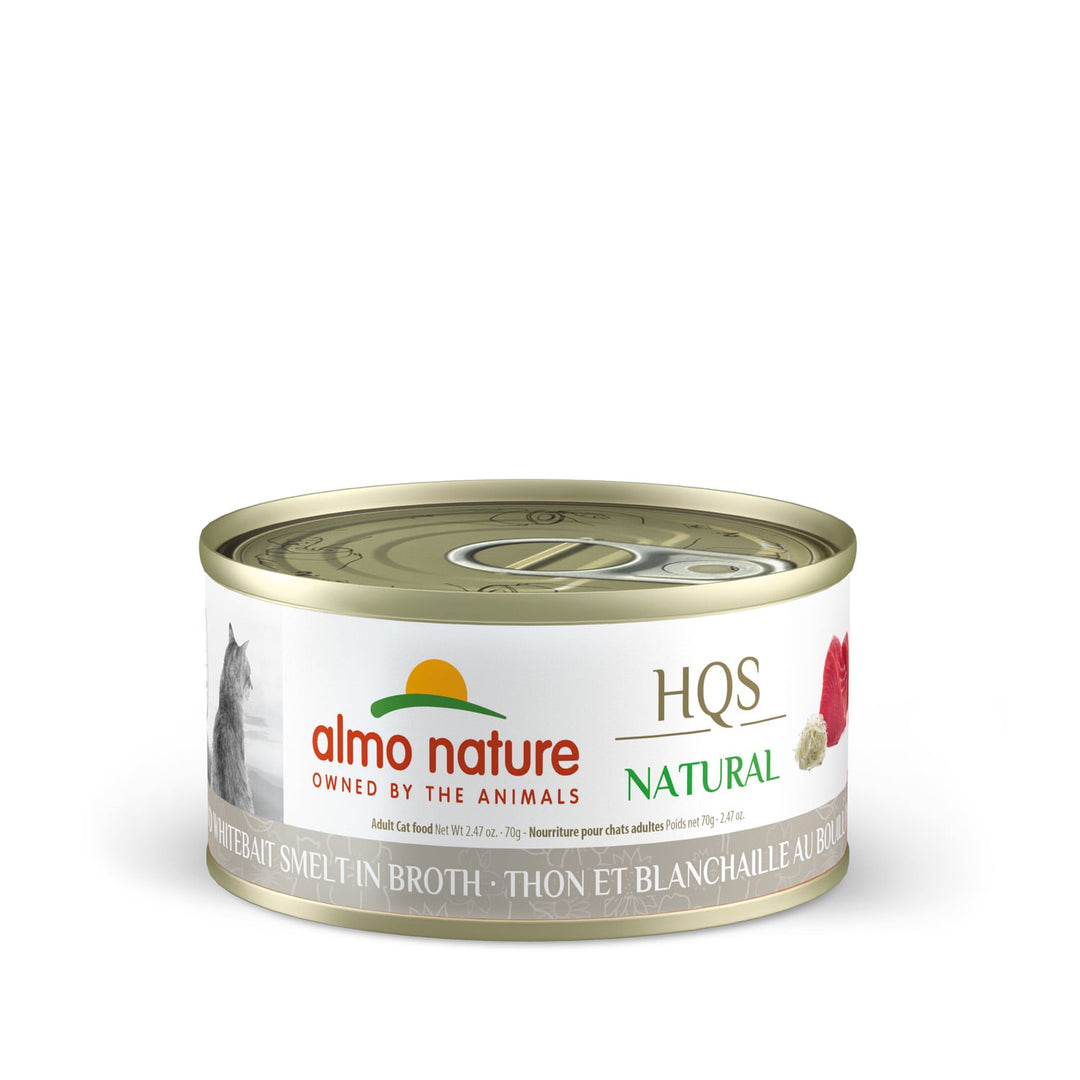 Almo Nature HQS Natural - Chat Thon avec Blanchaille au Bouillon - Nourriture Humide pour Chats