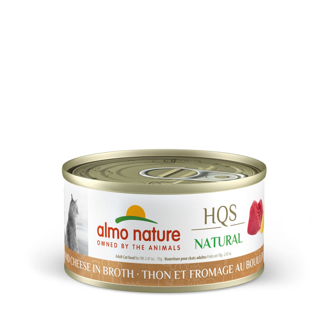 Almo Nature HQS Natural - Thon et Fromage au Bouillon - Nourriture Humide pour Chats Adultes