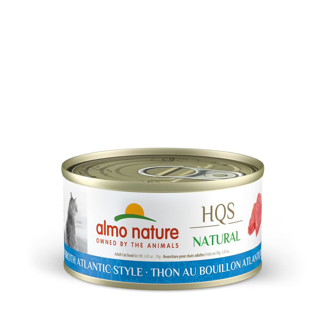Almo Nature HQS Natural - Thon d'Atlantique au Bouillon - Nourriture Humide pour Chats Adultes