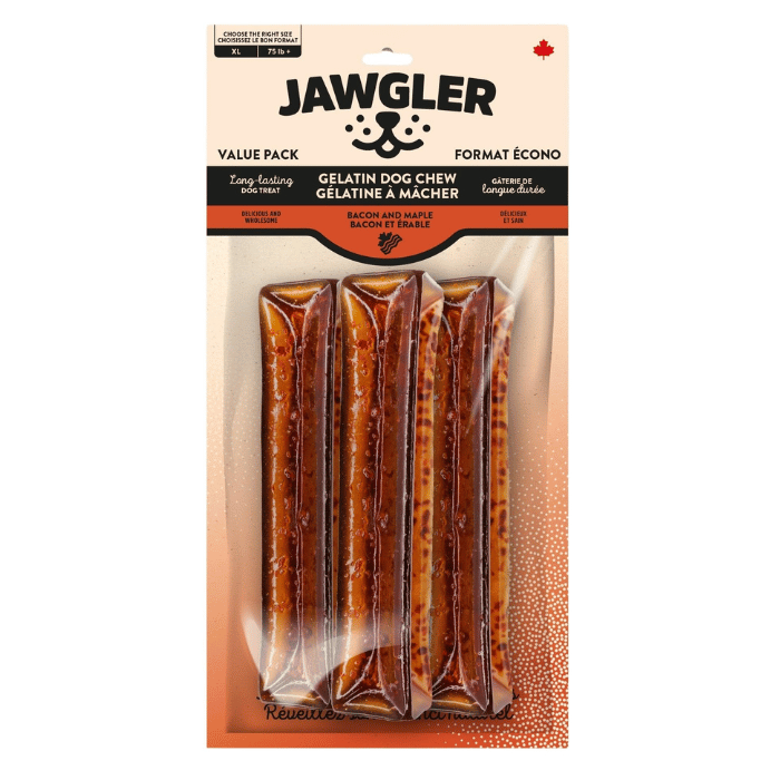 Jawgler - Gélatine au Bacon et l'Érable - Gâteries à Mâcher pour Chiens