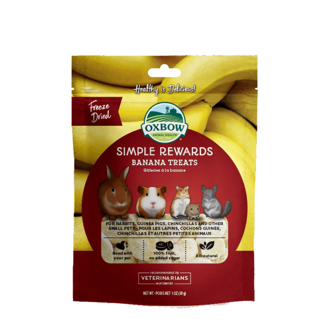 Oxbow Simple Rewards - Banane Lyophilisée - Gâteries pour Rongeurs