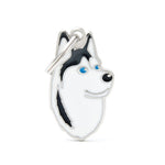 Voir l’image dans la galerie, My Family - Friends Husky Sibérien Noir &amp; Blanc - Médaille d'Identité pour Chiens