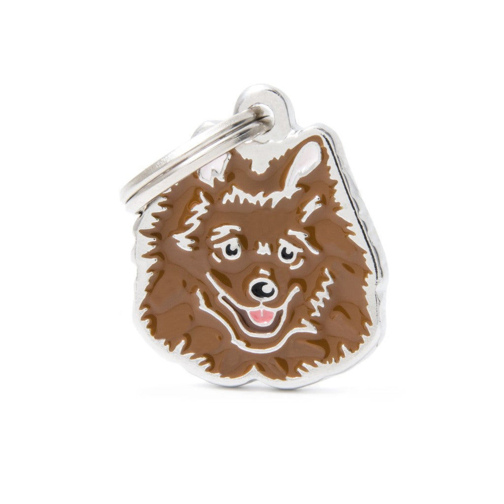 My Family - Friends Spitz Italien Marron - Médaille d'Identité pour Chiens