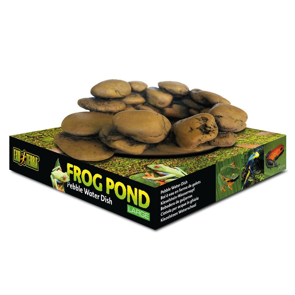 Exo Terra Frogs & Co - Bol à Eau en Galets - Bol pour Reptiles