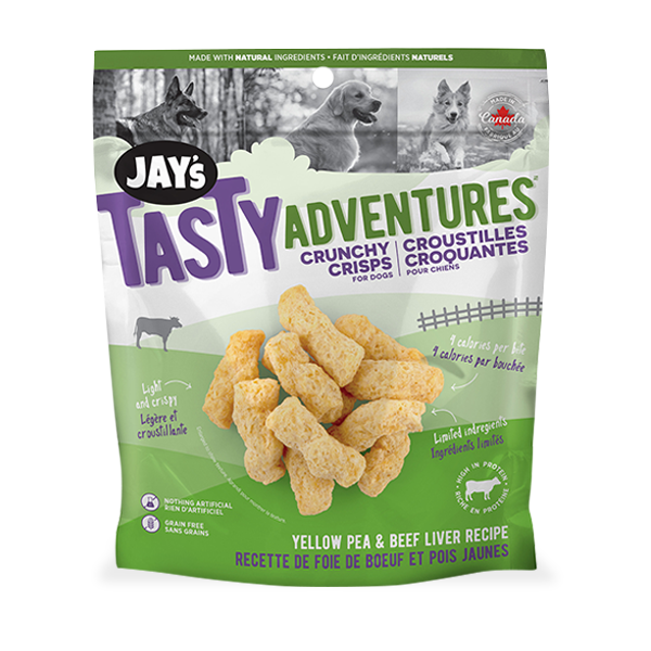 Jay's Tasty Adventures - Foie de Boeuf et Pois Jaune - Gâteries Croquantes pour Chiens