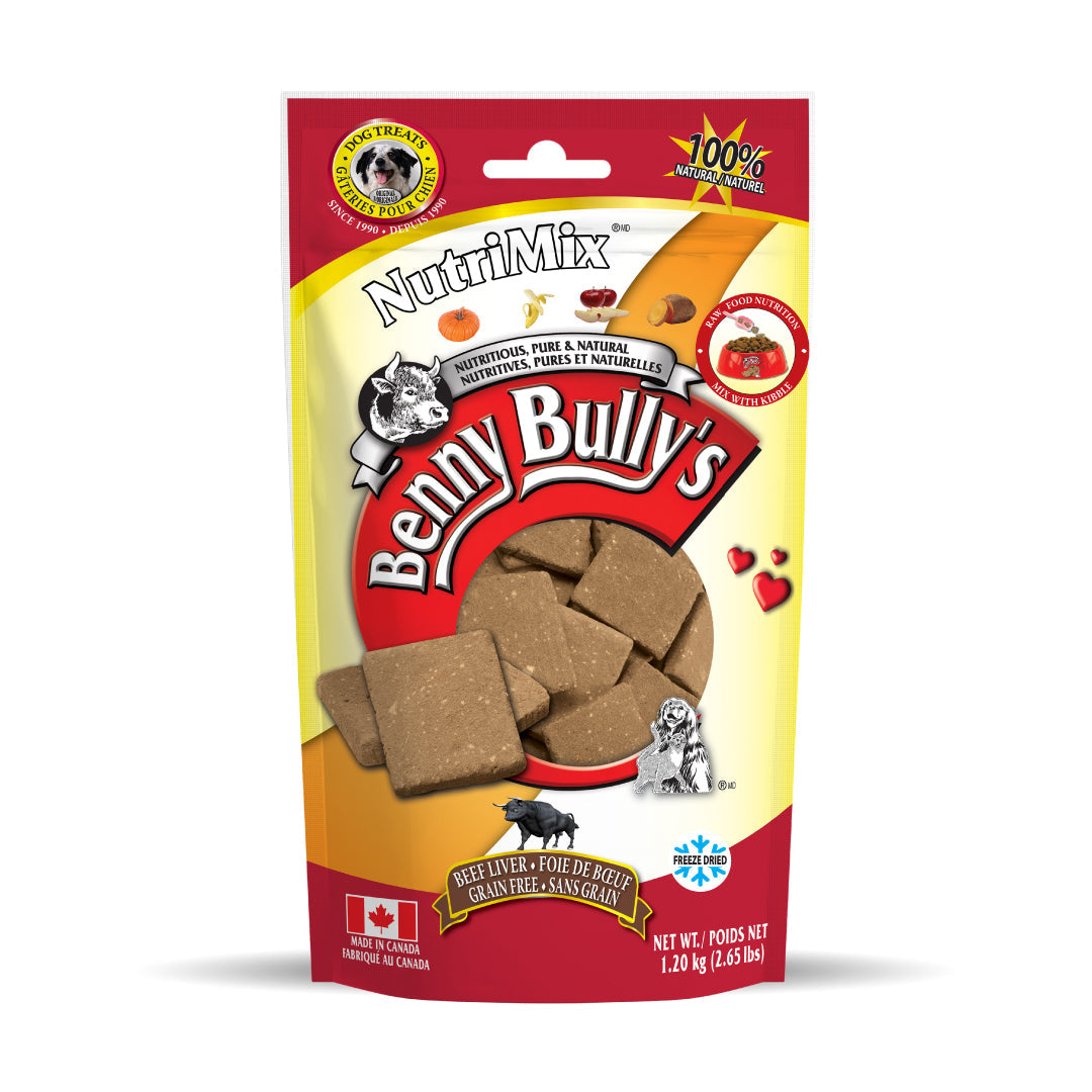 Benny Bully's Nutrimix - Foie de Boeuf - Gâteries Lyophilisées Sans Grains pour Chiens