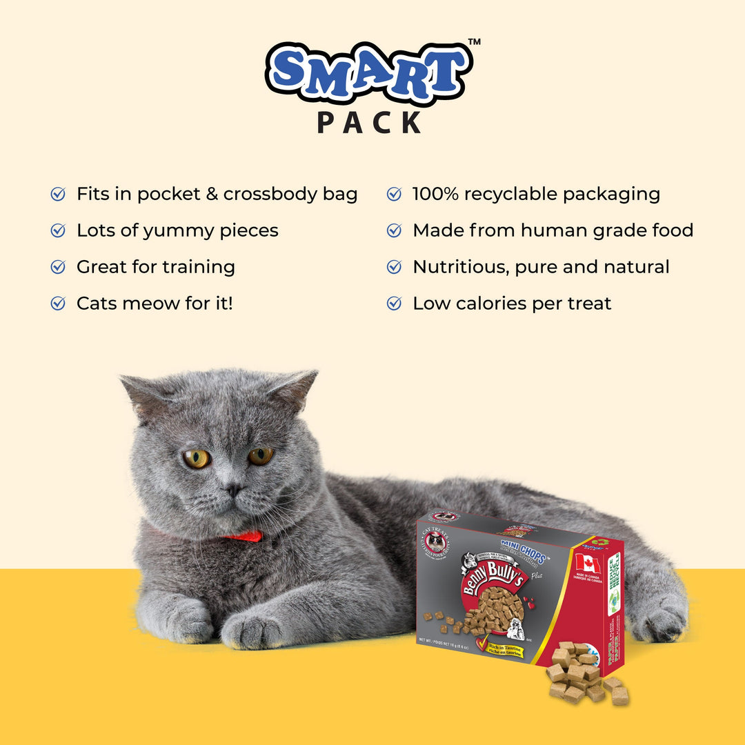 Benny Bully's Mini Chops - Foie de Boeuf et Coeurs - Gâteries Lyophilisées pour Chats