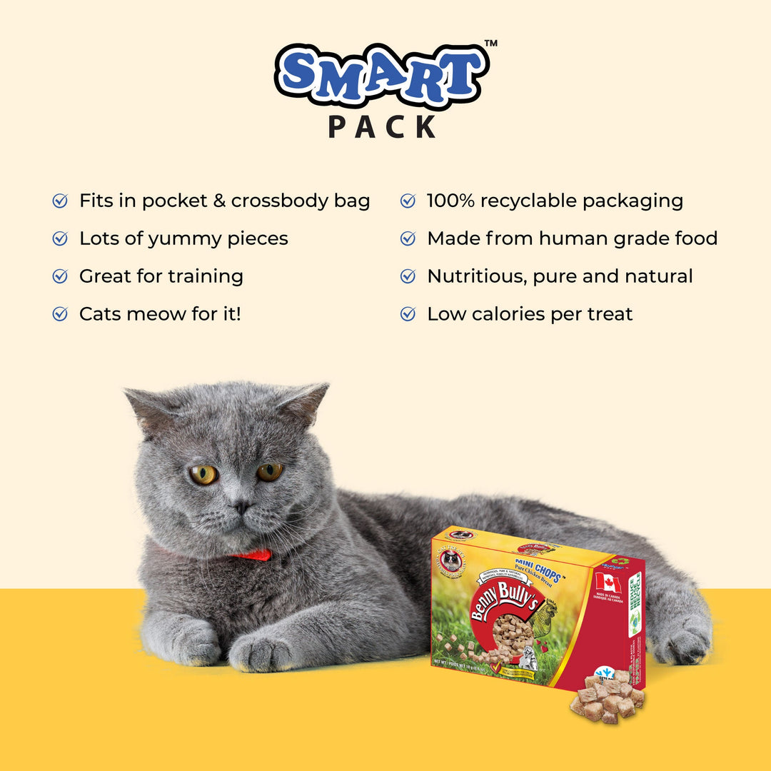 Benny Bully's Mini Chops - Poitrine de Poulet Pur - Gâteries Lyophilisées pour Chats