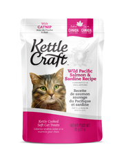 Kettle Kraft - Saumon Sauvage du Pacifique et Sardine avec Herbe à Chat - Gâteries Tendres pour Chats
