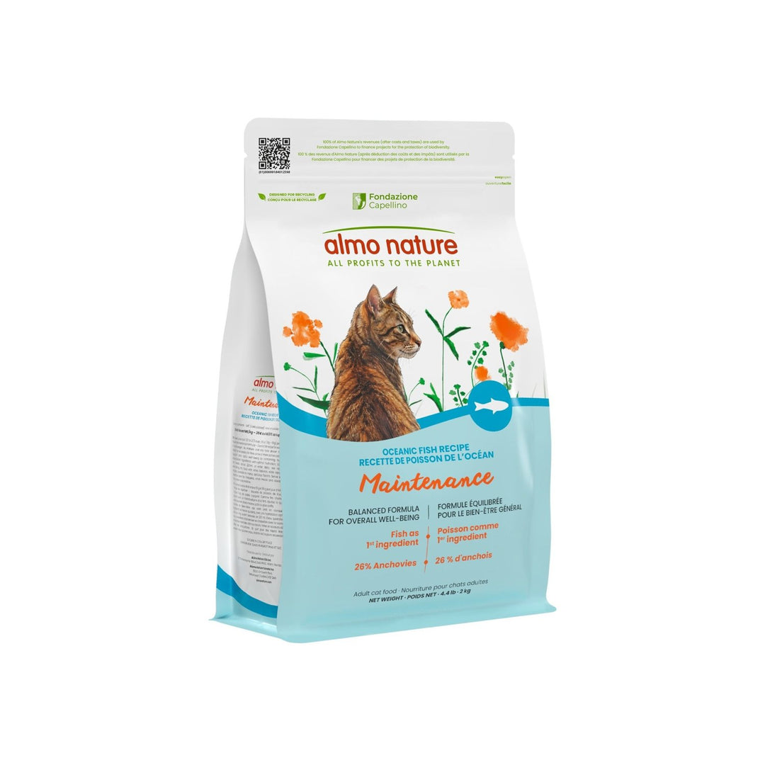 Almo Nature - Maintenance, Poisson de l'Océan - Nourriture Sèche pour Chats