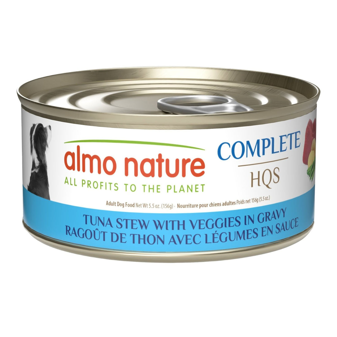 Almo Nature HQS Complete - Chien Ragoût de Thon avec Légumes en Sauce - Nourriture Humide pour Chiens