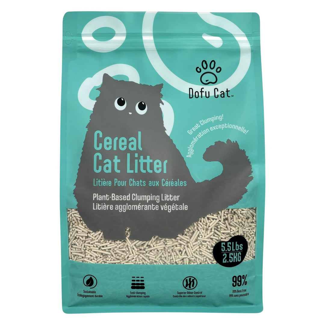 Dofu Cat - Litière Agglomérante Végétale aux Céréales pour Chats