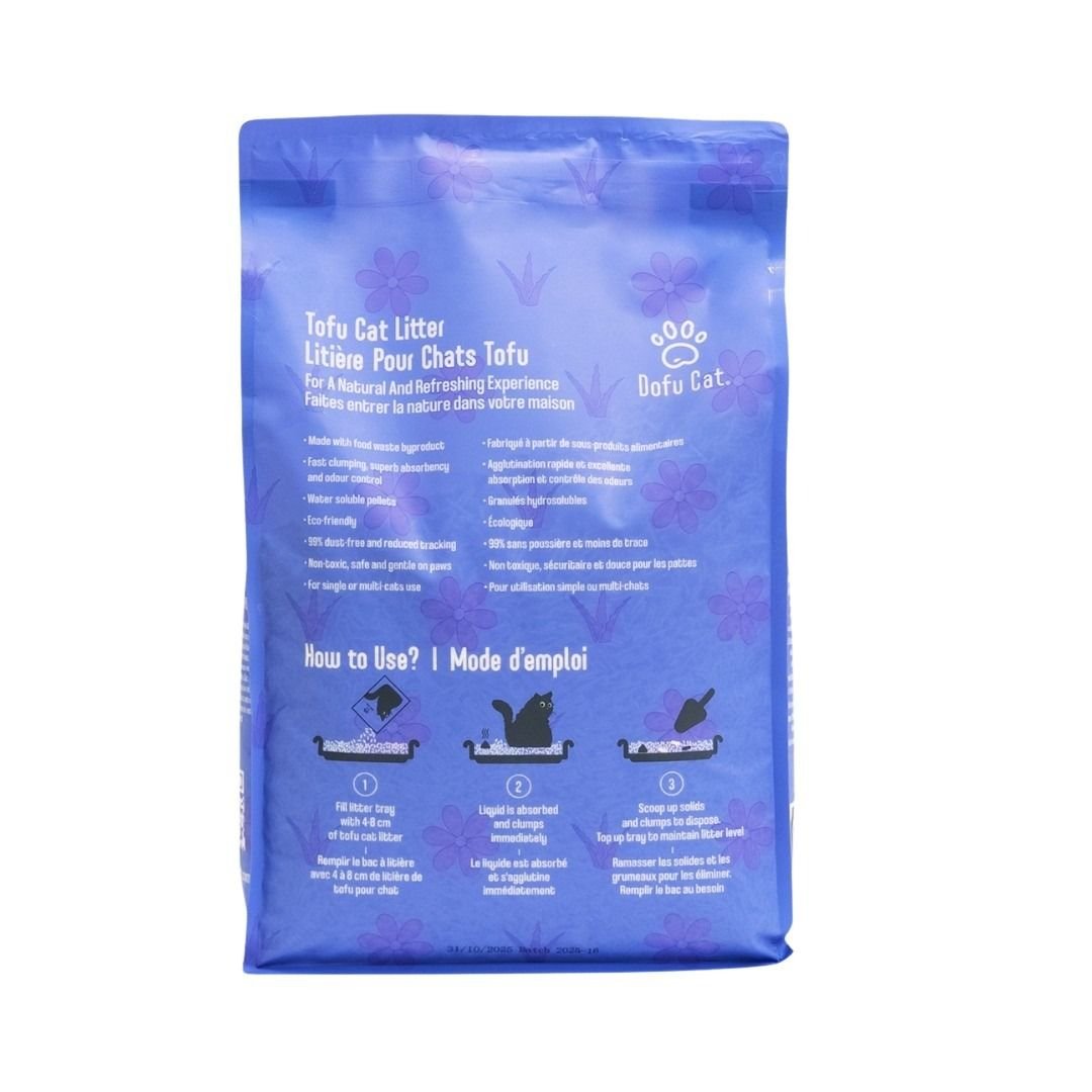 Dofu Cat - Litière Agglomérante Formule Spa, Tofu au Parfum de Fleurs Bontaniques pour Chats