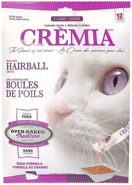 Oven-Baked Tradition Crèmia - Boules de Poils Canard - Gâteries à Lécher Sans Grains pour Chats