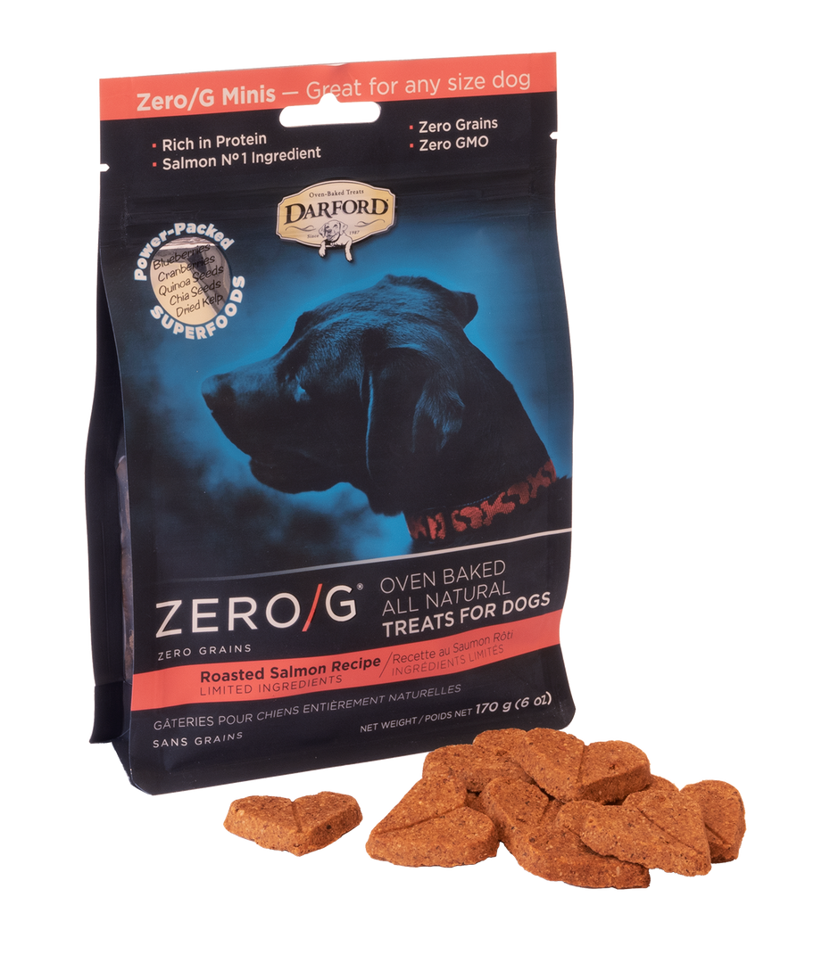 Darford Zero/G - Saumon Rôti - Biscuits à Ingrédients Limités Sans Grains Cuits au Four pour Chiens