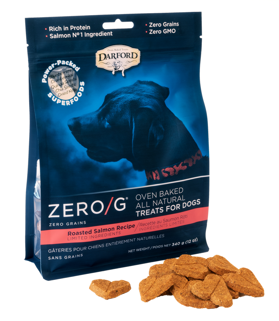 Darford Zero/G - Saumon Rôti - Biscuits à Ingrédients Limités Sans Grains Cuits au Four pour Chiens