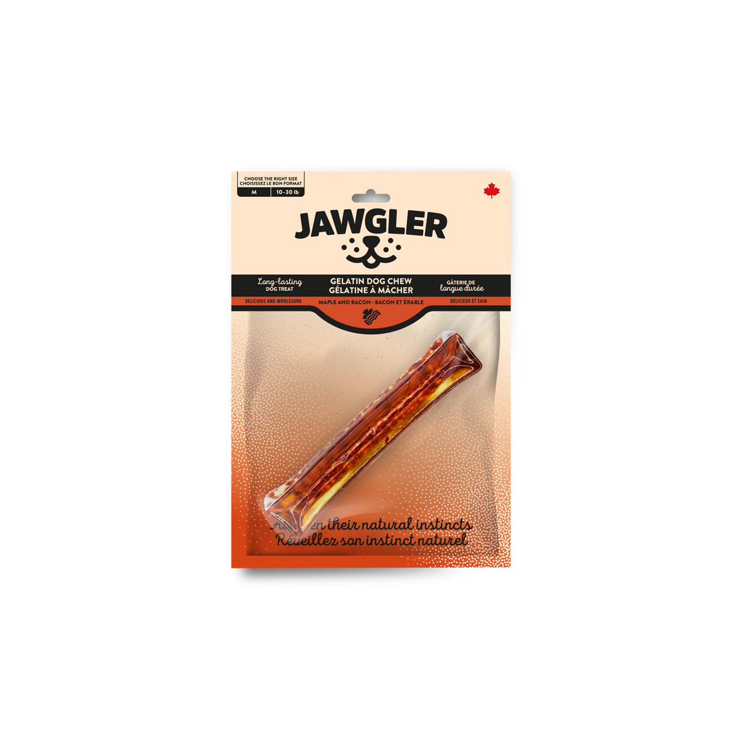 Jawgler - Gélatine au Bacon et l'Érable - Gâteries à Mâcher pour Chiens