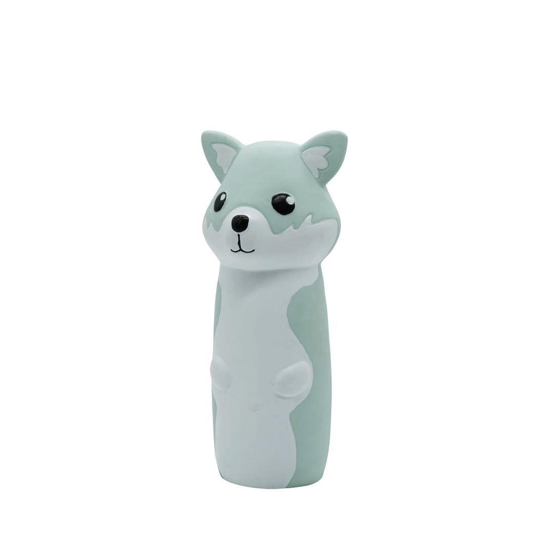 BüD'z - Jouet Loup en Latex avec Bouteille d'Eau Recyclée pour Chiens, 19 cm