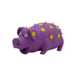 Voir l’image dans la galerie, BüD'z - Jouet Cochon Mauve à Pois Jaunes en Latex avec Couineur pour Chiens, 20 cm