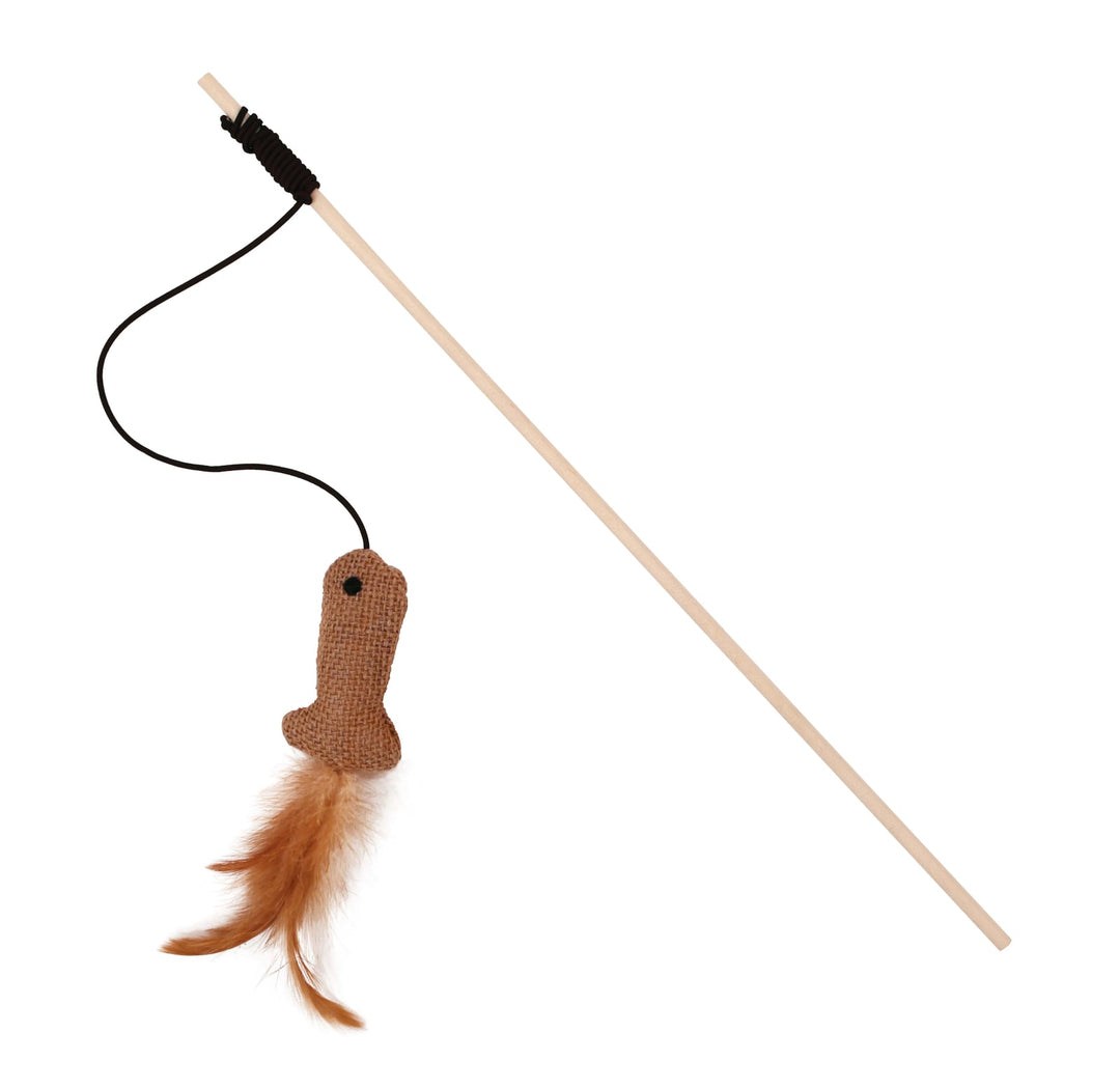 BüD'z - Tige Agace-Chat avec Poisson Éco, 40 cm - Jouet pour Chats