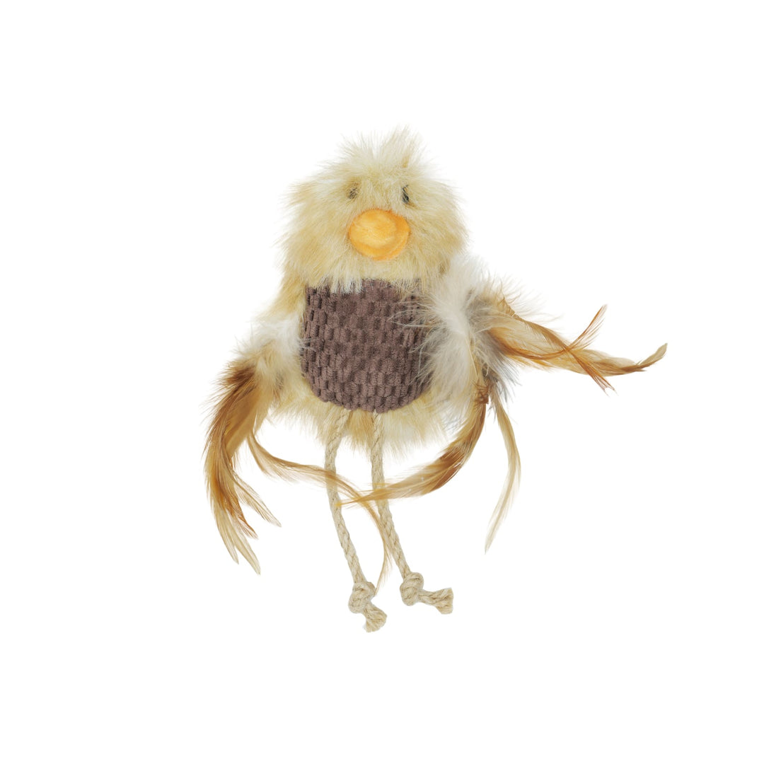 BüD'z - Jouet Oiseau Soyeux avec Herbe à Chat, 18 cm