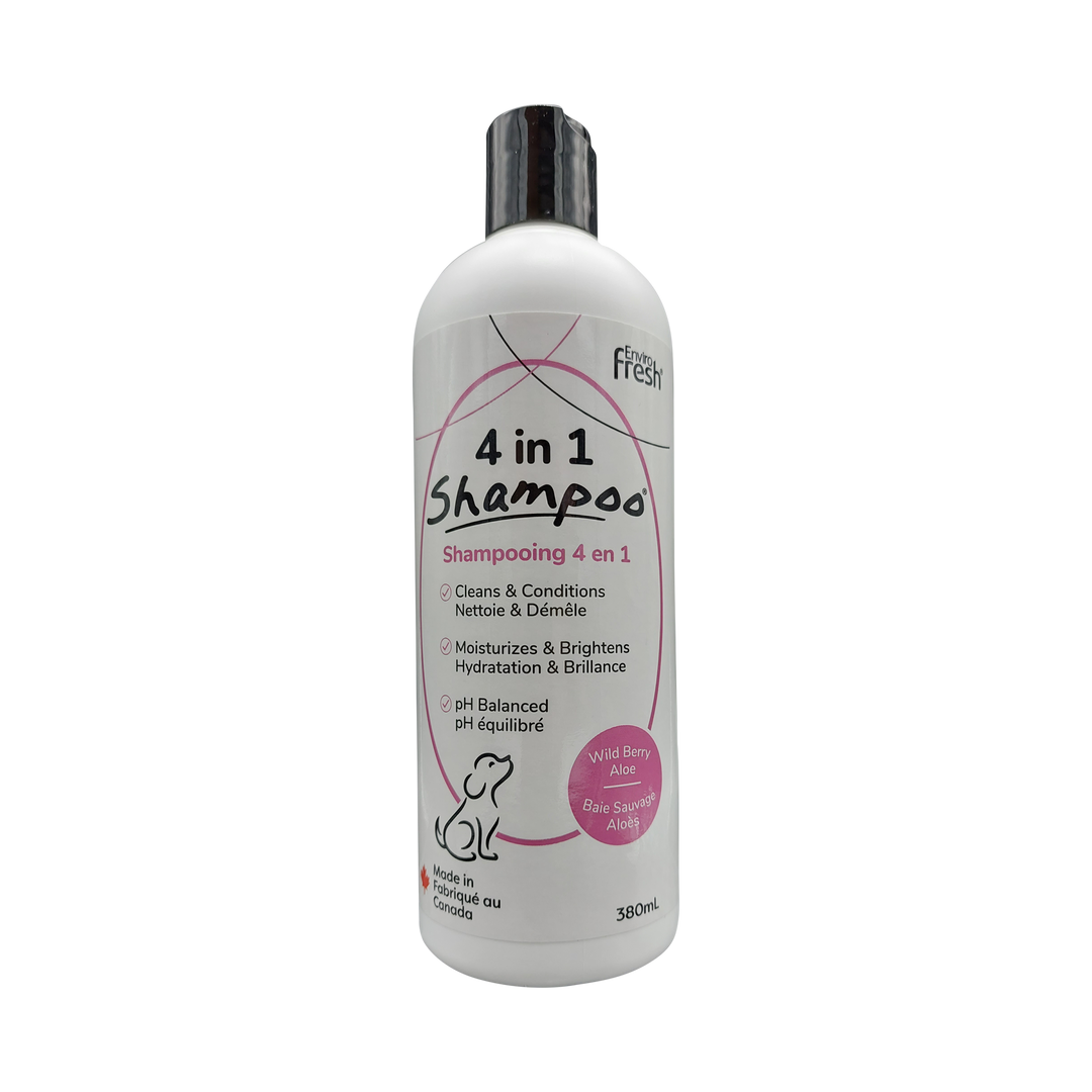 Envirofresh - Shampoing 4 en 1 Baies Sauvages et Aloès - Shampoing pour Chiens
