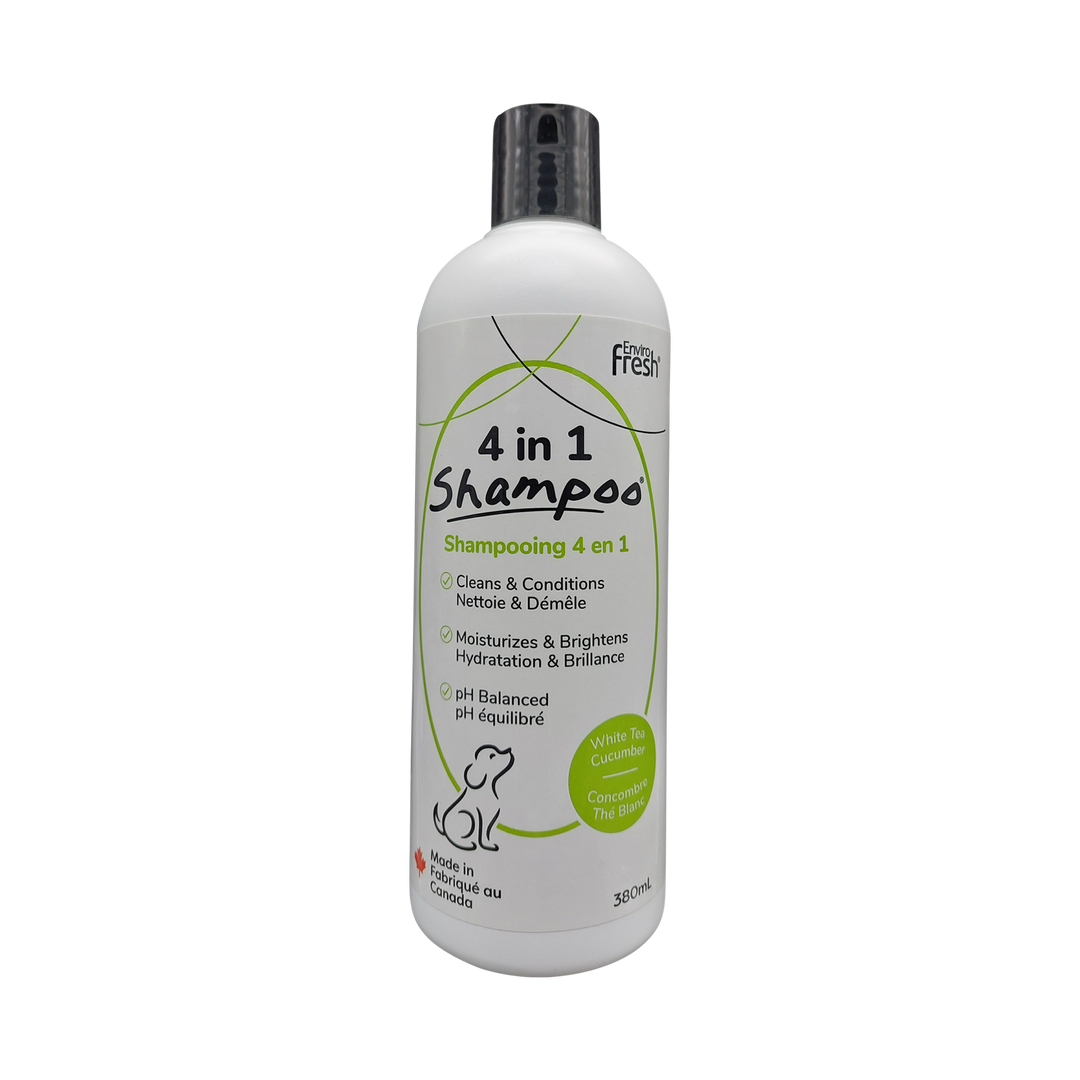 Envirofresh - Shampoing 4 en 1 Thé Blanc et Concombre - Shampoing pour Chiens
