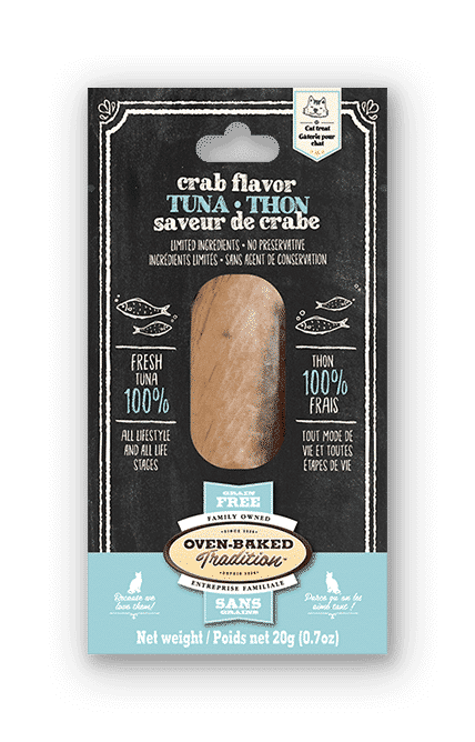 Oven-Baked Tradition - Filet de Thon avec Saveur de Crabe - Gâteries Sans Grains à Ingrédients Limités pour Chats