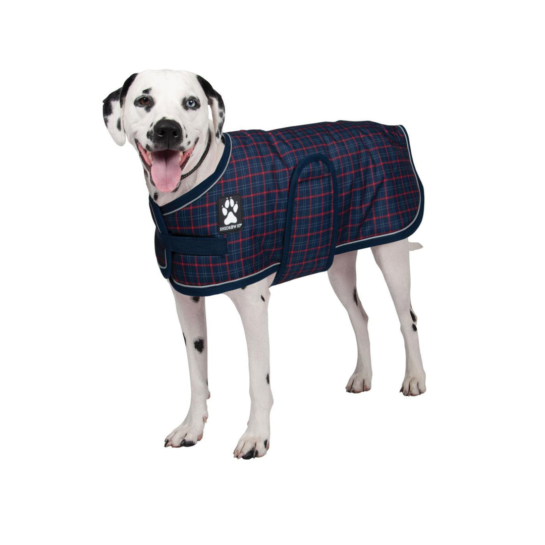 SHEDROW Glacier Manteau Plaid Bleu Marine S