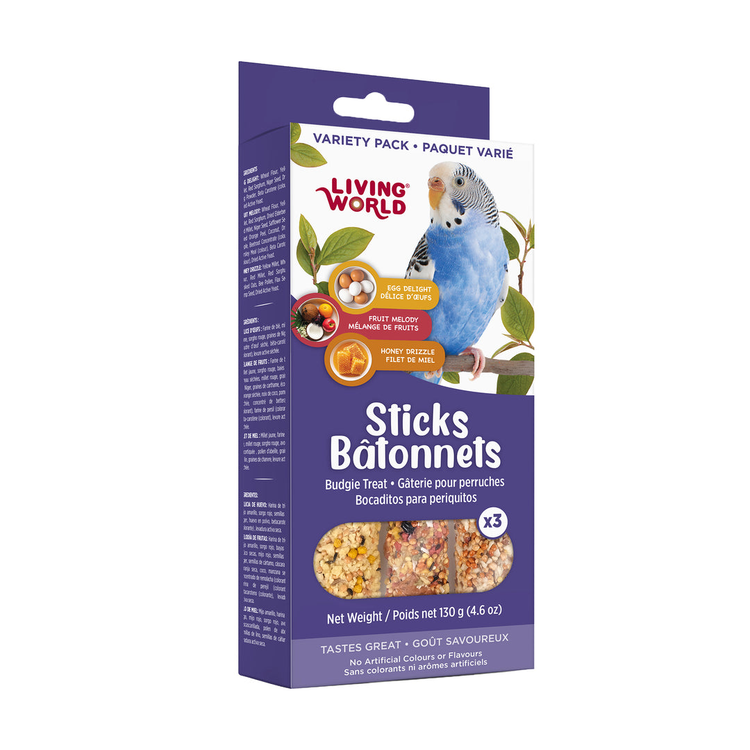 Living World - Bâtonnets Saveurs Variées - Gâteries pour Perruches