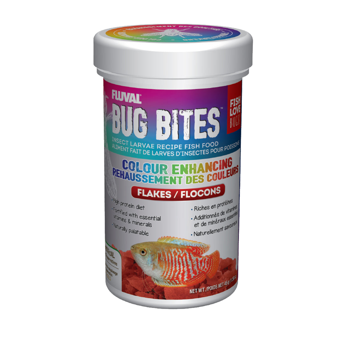 Fluval Bug Bites - Flocons Rehausseurs de Couleurs - Nourriture pour Poissons