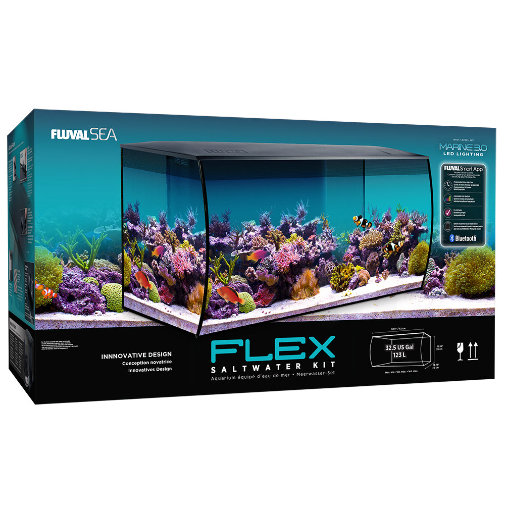 Fluval Sea - Aquarium d'Eau de Mer Équipé Flex - Aquarium pour Poissons