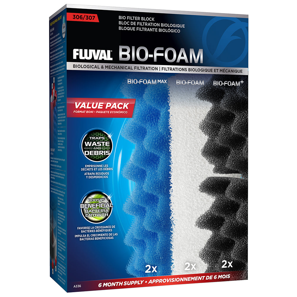Fluval - Ensemble de Mousses Bio-Foam, Bio-Foam+ et Bio-Foam Max - Masse Filtrante pour Aquariums